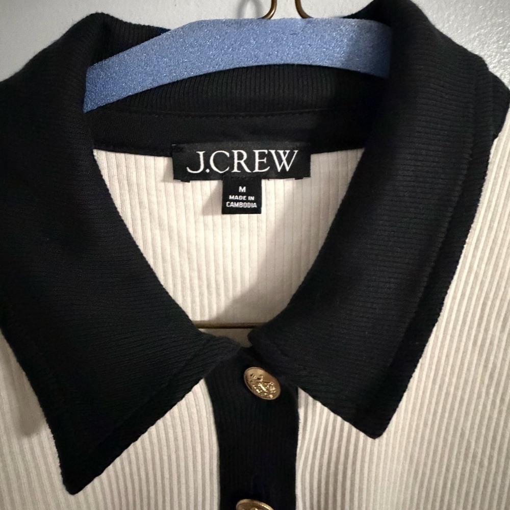 J. Crew Kids Polo in White and Black - Picture 4 of 6